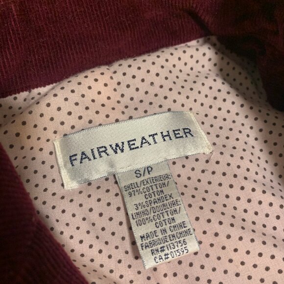 Fairweather Berry-Colored Corduroy Blazer - Picture 5 of 5
